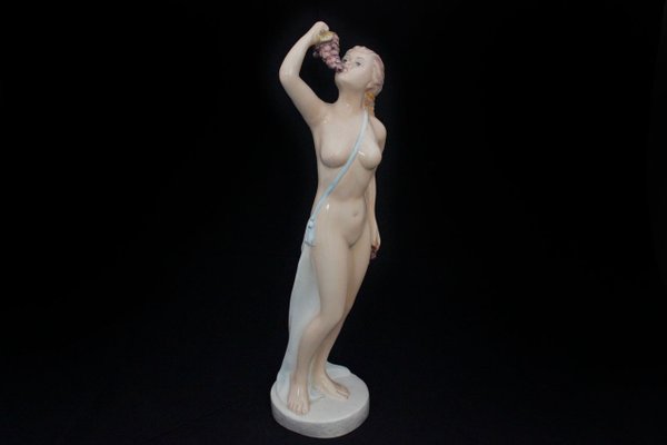 Figure of a Nude Girl with Cloth & Grapes from Ronzan, 1940s-IJR-776689