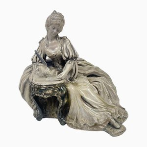 Figure of Lady, 19th Century, Terracotta-GKM-2027956