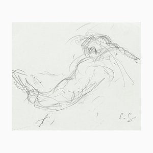 Figure - Original Pencil Drawing by S. Goldberg - Mid 20th Century Mid 20th Century-ZCI-759145