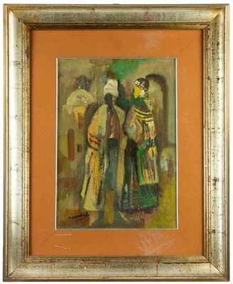 Figures, Oil on Canvas, 1970s-ZCI-2029743