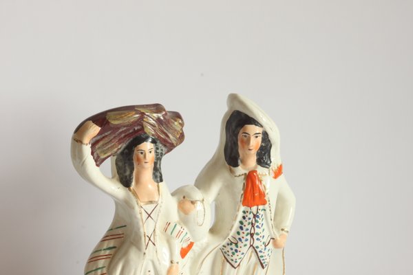 Figurine of a Scottish Couple, Staffordshire, 19th Century-PLT-1010235