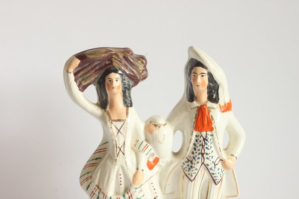 Figurine of a Scottish Couple, Staffordshire, 19th Century-PLT-1010235