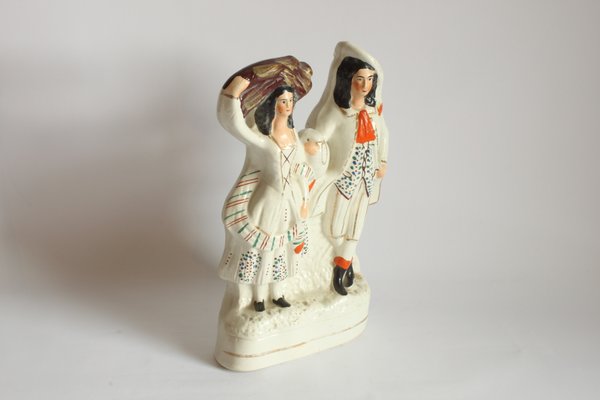 Figurine of a Scottish Couple, Staffordshire, 19th Century-PLT-1010235