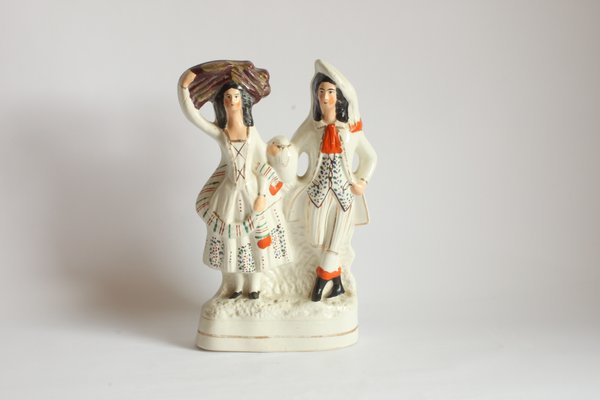 Figurine of a Scottish Couple, Staffordshire, 19th Century-PLT-1010235