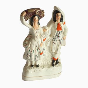 Figurine of a Scottish Couple, Staffordshire, 19th Century-PLT-1010235