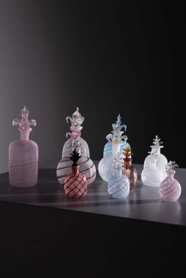 Filigrana Murano Glass Perfume Holder Ampoules in Murano Glass, 1960, Set of 10-RCE-1738784