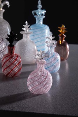 Filigrana Murano Glass Perfume Holder Ampoules in Murano Glass, 1960, Set of 10-RCE-1738784