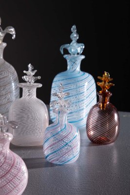 Filigrana Murano Glass Perfume Holder Ampoules in Murano Glass, 1960, Set of 10-RCE-1738784