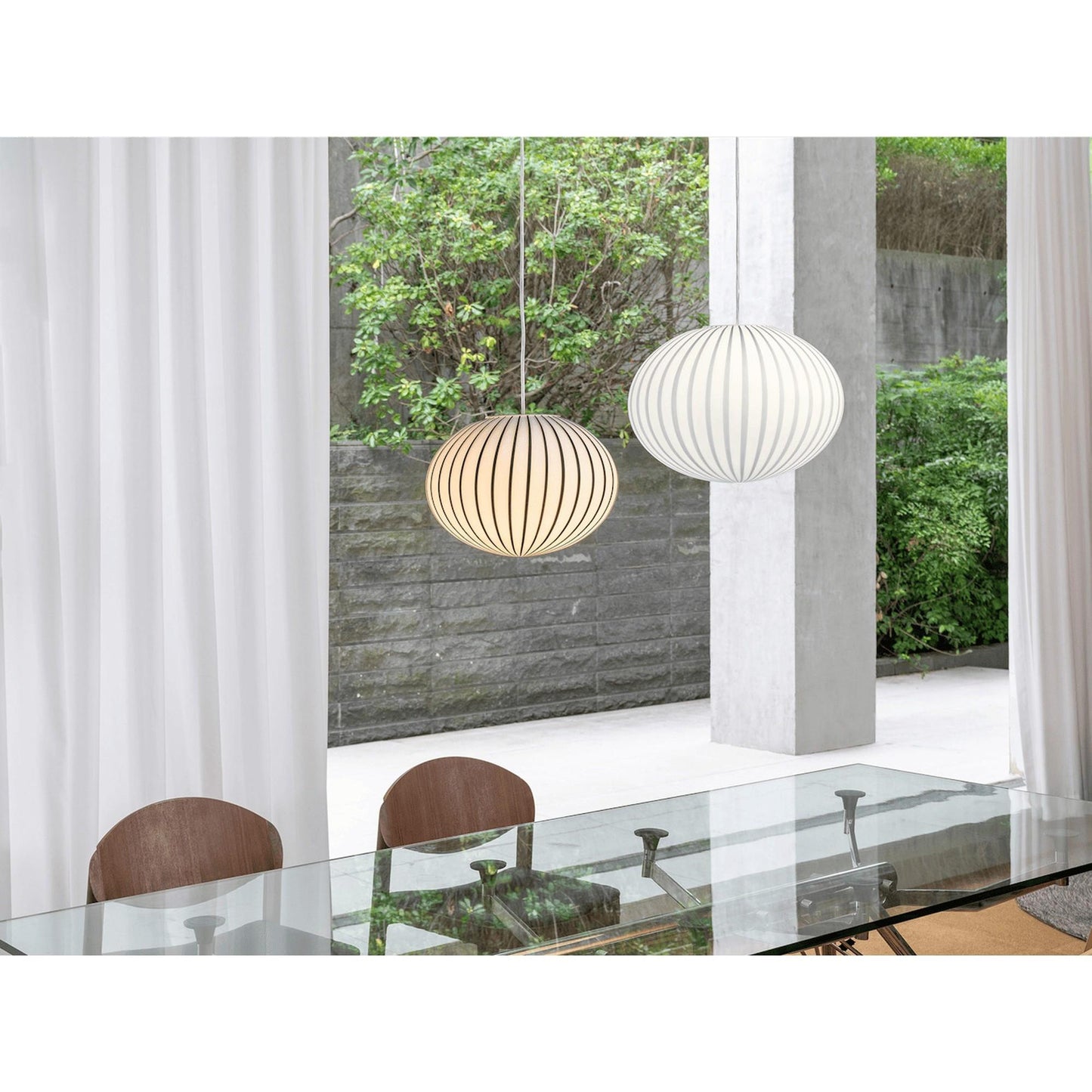 Established & Sons FILIGRANA LIGHT S3 Ellipse Pendant Ø37 Red Canes