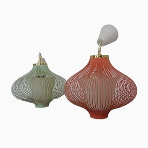 Filigree Spaghetti Ceiling Lamps, 1950s, Set of 2-RDW-842136