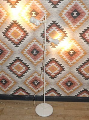 Filigree White Metal Studio Floor Lamp from Hustadt Leuchten, 1980s-AFE-1410811