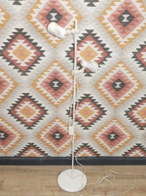 Filigree White Metal Studio Floor Lamp from Hustadt Leuchten, 1980s-AFE-1410811