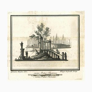 Filippo de Grado, Ancient Roman Fresco, Original Etching, 18th Century-ZCI-2025044