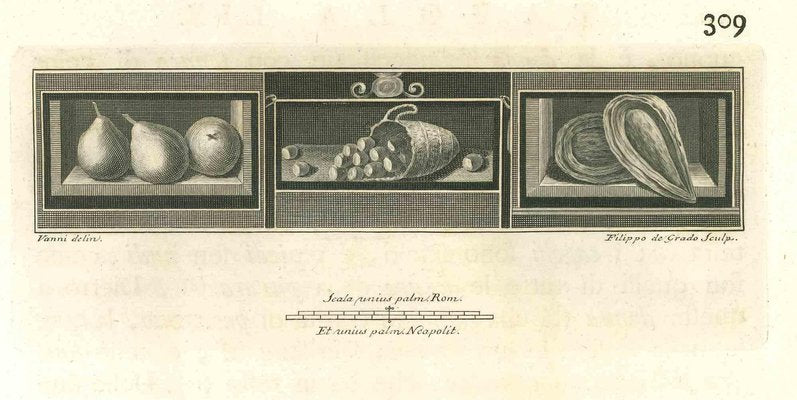 Filippo de Grado, Ancient Roman Still Life, Original Etching, 18th Century-ZCI-2025043