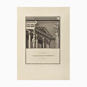 Filippo de Grado, Temple with Sphinx, Etching, 18th Century-ZCI-1775628