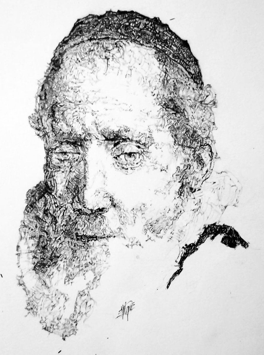 Filippo Mattarozzi, Cornelius Sylvius, Rembrandt, Pencil and Ink