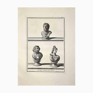 Filippo Morghen, Ancient Roman Busts, Original Etching, Late 18th-Century-ZCI-972027