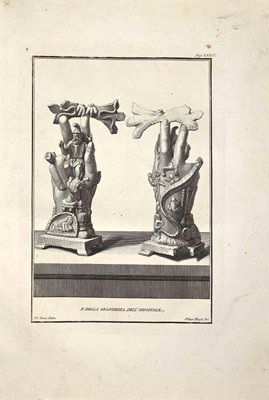 Filippo Morghen, Ancient Roman Sculptures, Original Etching, 18th-Century-ZCI-972032