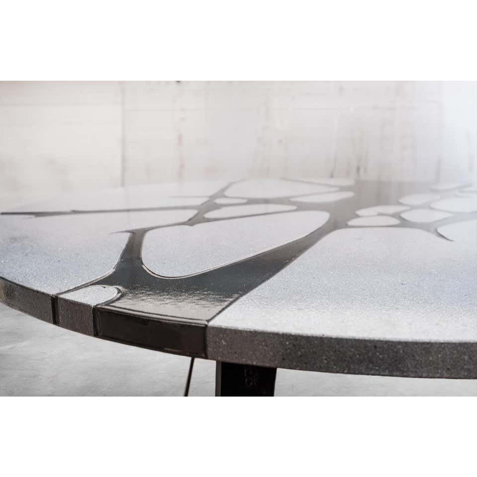 Filodifumo 1st Outdoor Table in Lava Stone & Steel by Riccardo Scibetta & Sonia Giambrone for MYOP