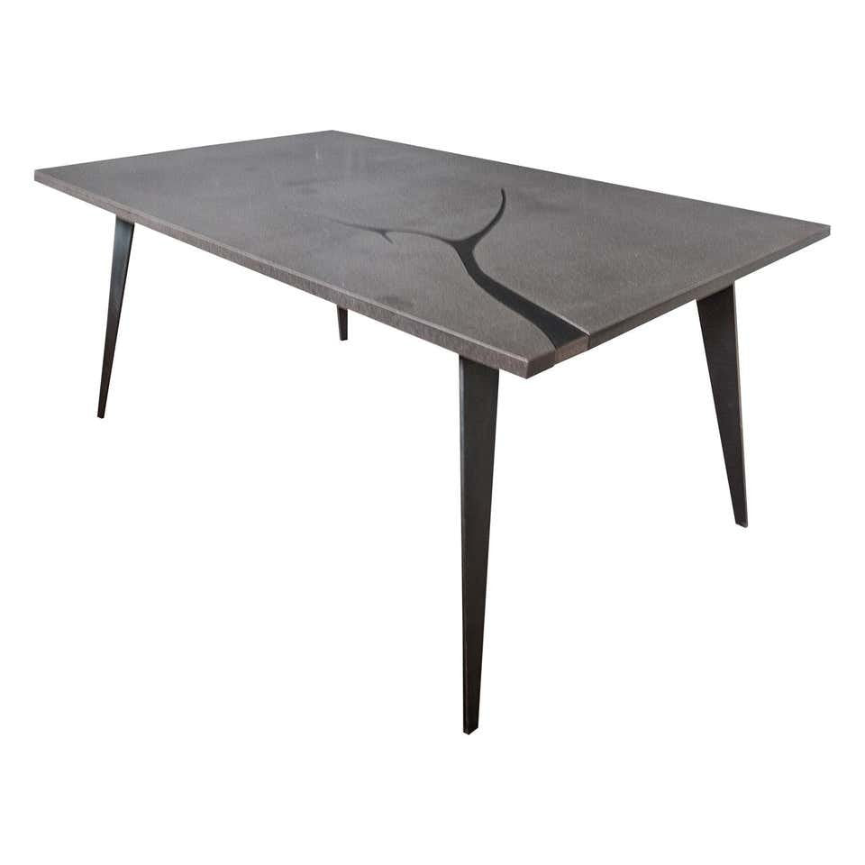 Filodifumo 3rd Outdoor Table in Lava Stone & Steel by Riccardo Scibetta & Sonia Giambrone for MYOP