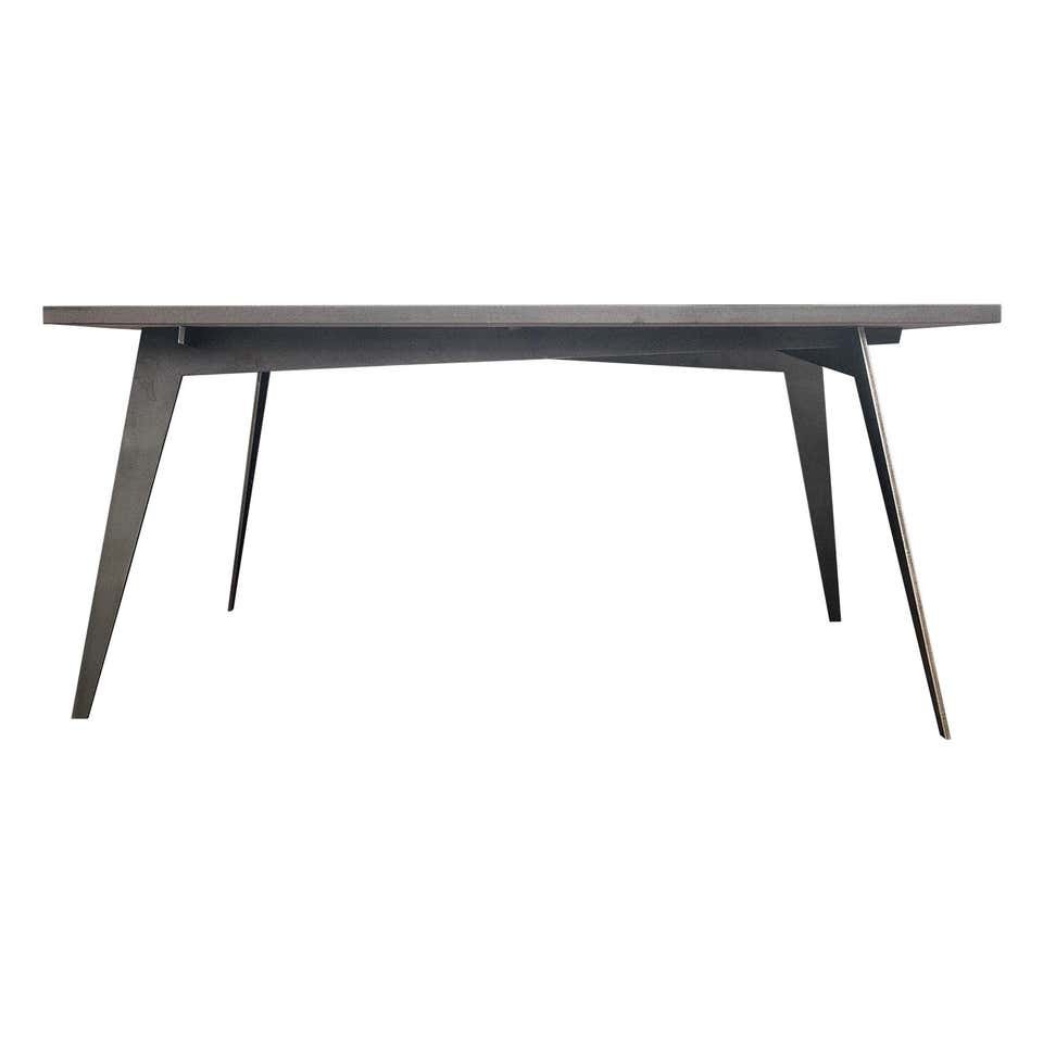 Filodifumo 3rd Outdoor Table in Lava Stone & Steel by Riccardo Scibetta & Sonia Giambrone for MYOP