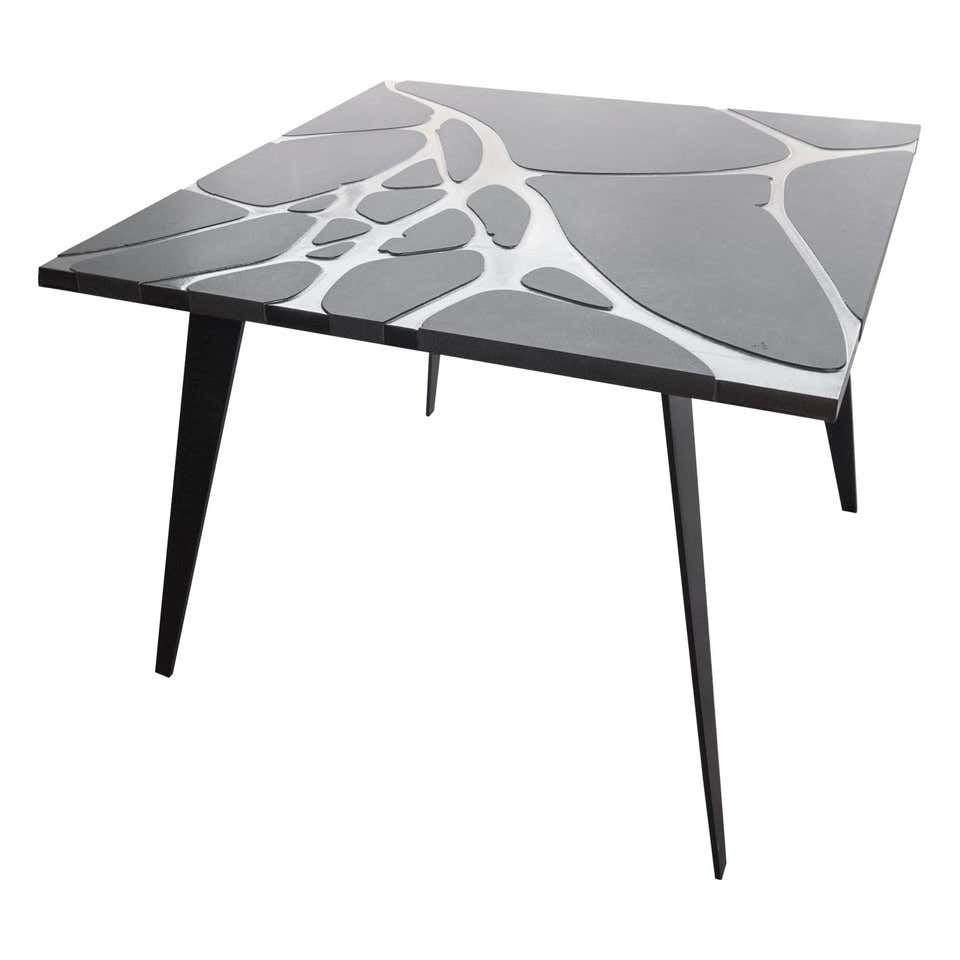 Filodifumo 4th Outdoor Table in Lava Stone and Steel by Riccardo Scibetta & Sonia Giambrone for MYOP