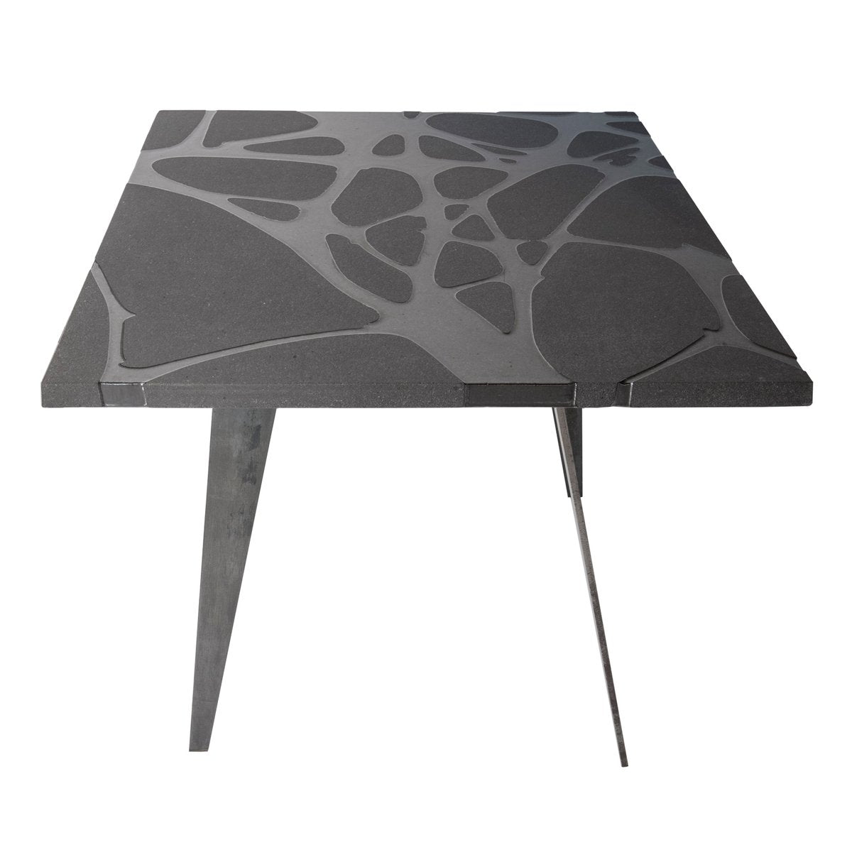 Filodifumo Ventura V3 Lava Stone & Steel Garden Table by Riccardo Scibetta & Sonia Giambrone for MYOP