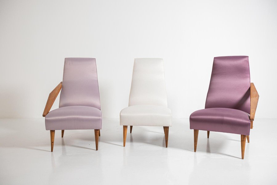 Fils Edition Armchairs by Gio Ponti, 1955, Set of 3