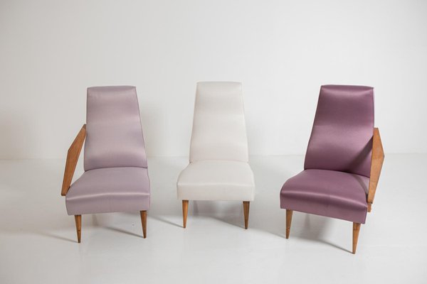 Fils Edition Armchairs by Gio Ponti, 1955, Set of 3-RCE-1099695