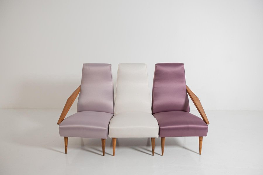 Fils Edition Armchairs by Gio Ponti, 1955, Set of 3