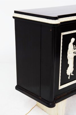 Fine Carved and Ebonized Bar Cabinet, 1920s-RCE-1442091