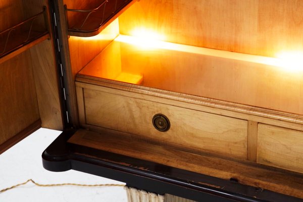 Fine Carved and Ebonized Bar Cabinet, 1920s-RCE-1442091