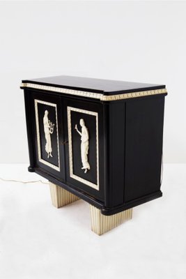 Fine Carved and Ebonized Bar Cabinet, 1920s-RCE-1442091