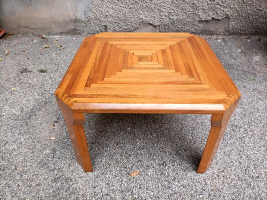 Finely Inlaid Wooden Coffee Table, 1950s-OHK-1738938