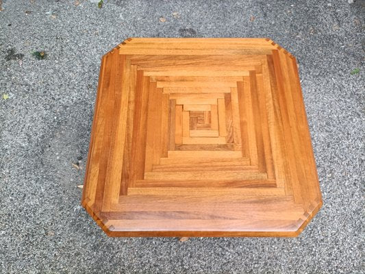 Finely Inlaid Wooden Coffee Table, 1950s-OHK-1738938