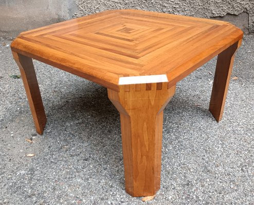 Finely Inlaid Wooden Coffee Table, 1950s-OHK-1738938