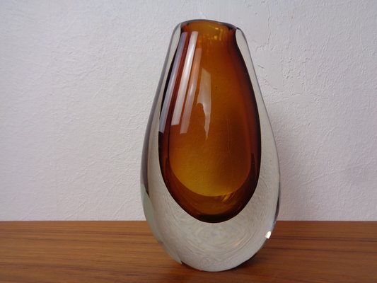 Finnish Glass Vase by Armando Jacobino for Oy Kumela, 1950s-RDW-1785484