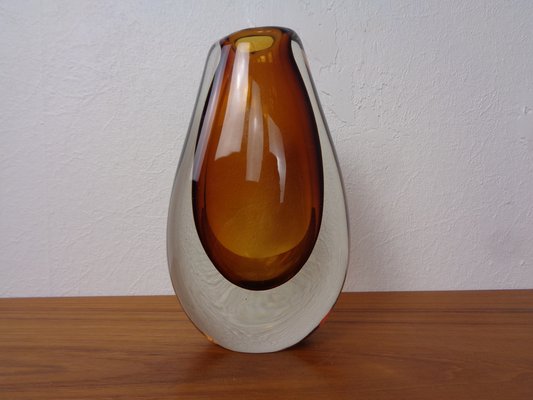 Finnish Glass Vase by Armando Jacobino for Oy Kumela, 1950s-RDW-1785484