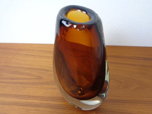 Finnish Glass Vase by Armando Jacobino for Oy Kumela, 1950s-RDW-1785484