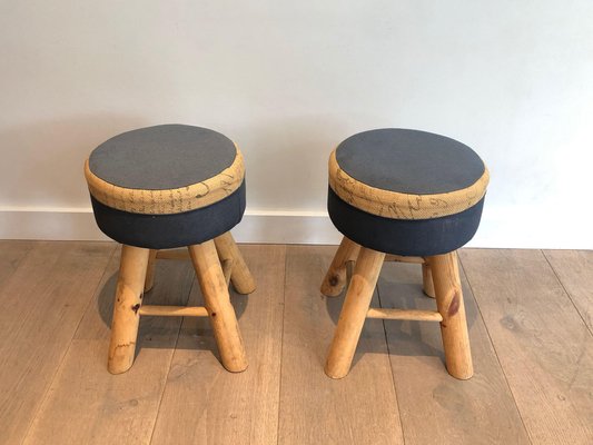 Fir Stools, 1970s, Set of 2-BA-1599962