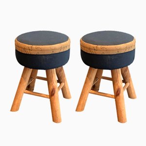 Fir Stools, 1970s, Set of 2-BA-1599962