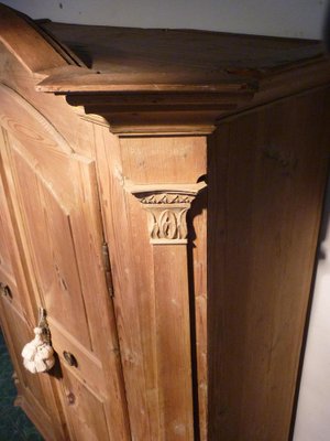 Fir Wardrobe with Carved Capitals-BGS-1077858