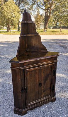 Fir Wood Corner Cupboard, Italy, 1960-RAQ-1246230