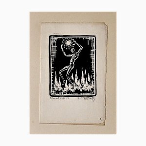 Fire - Original Woodcut on Paper by Erika Lawson Frimke - 1937 1937-ZCI-761629