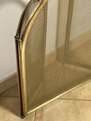 Fire Shield in Brass, Italy, 1970s-YST-1772483