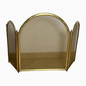 Fire Shield in Brass, Italy, 1970s-YST-1772483