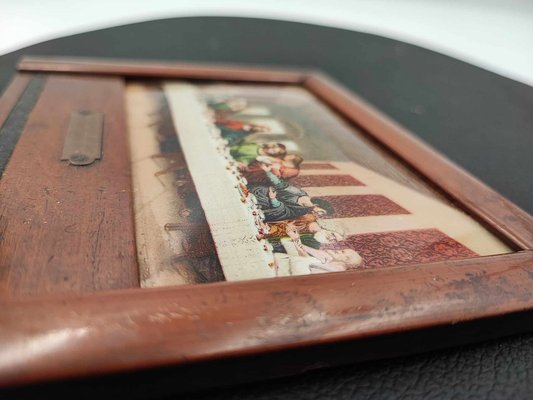 First Communion Souvenir Oil Print Depicting Last Supper, 1890s-CAQ-1794149