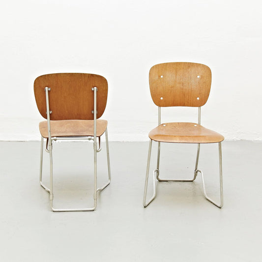 First Edition Chairs by Armin Wirth for Aluflex, 1950s, Set of 2