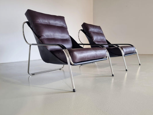 First Edition Maggiolia Lounge Chairs for Zanotta attributed to Marco Zanuso, Italy, 1950s, Set of 2