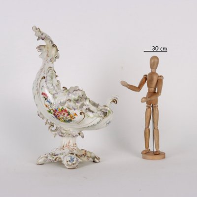 First Half 19th Century Majolica Leaf Shaped Centerpiece-VMM-1724866